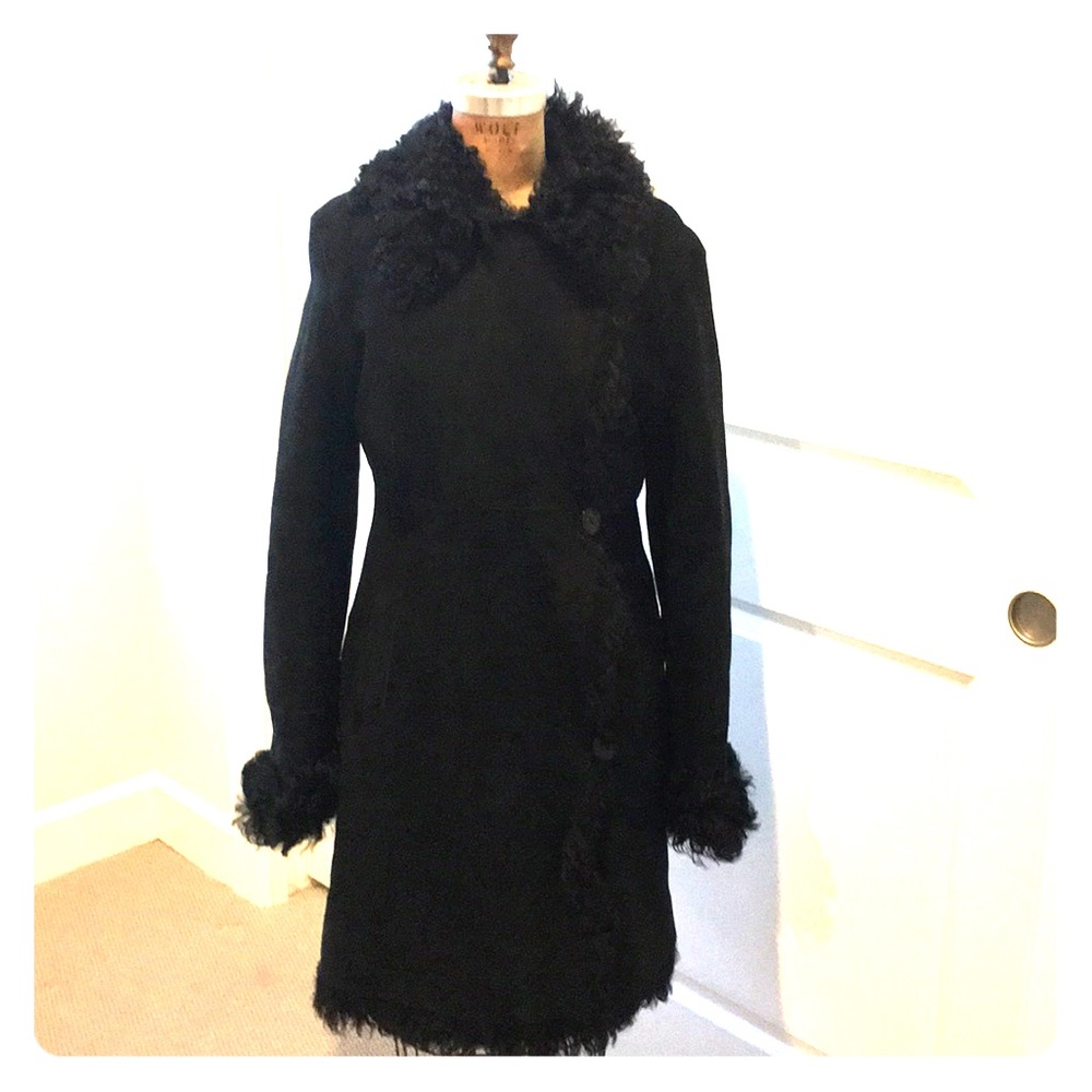Black Shearling Coat